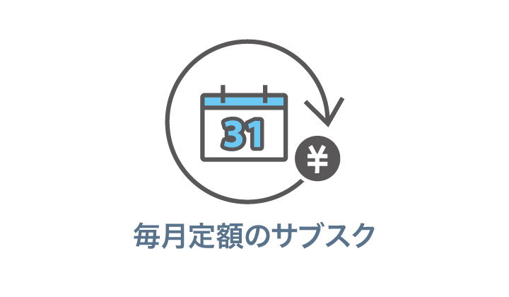 毎月定額のサブスクだからはじめやすい！