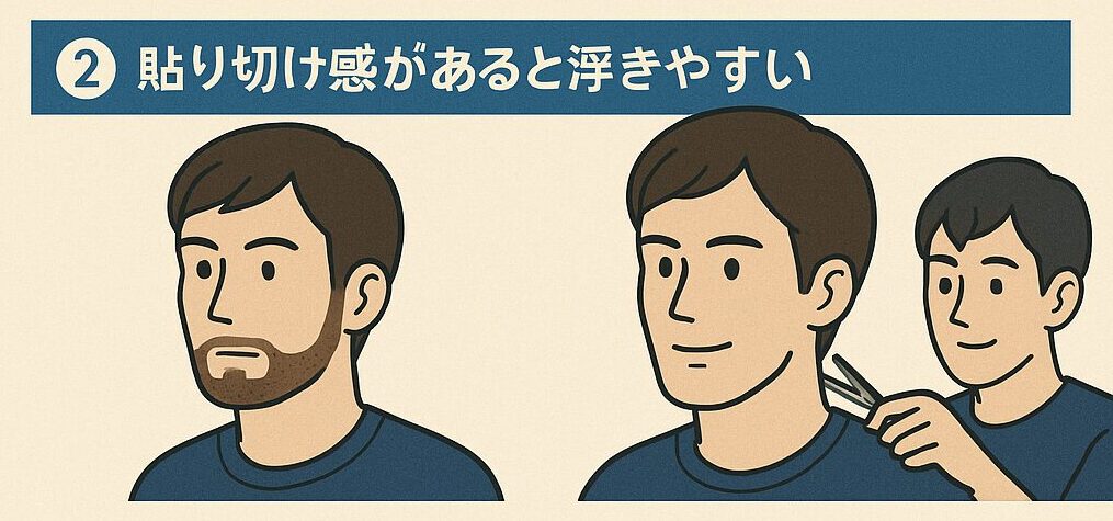 ウィッグもみあげ