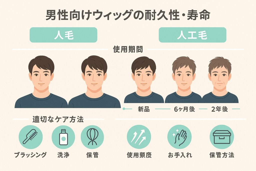ウィッグの耐久性について、どれくらいもつのか？？