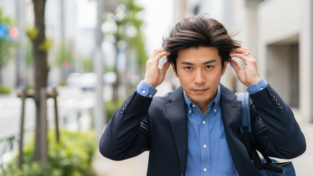 通勤時の風対策！メンズウィッグがバレないための応急対応／トラブル対策